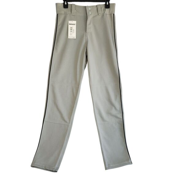 Marucci Gray Baseball Pants Youth XXL Tapered Double Knit Piped Black NWT - Picture 10 of 10